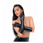 Me You Us Latex Full Length Glove|Front View|"glove design-front view"|
