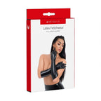Me You Us Latex Full Length Glove|Side View|"length features-side view"|