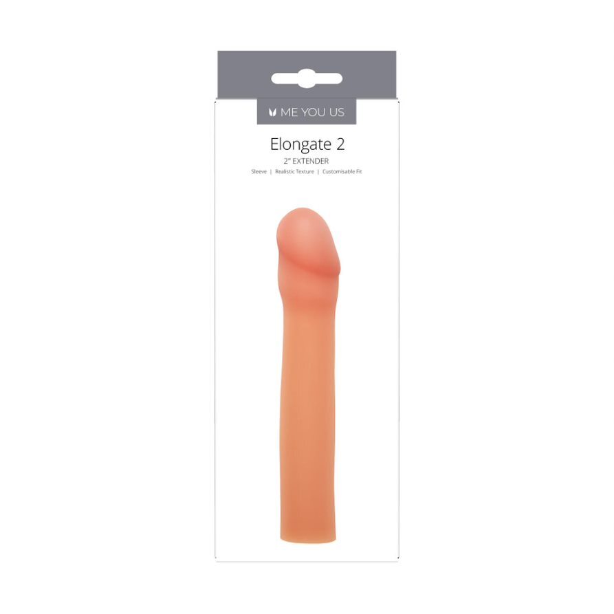 Me You Us Elongate 2 Inch Penis Extender|Side View|"extender detail - side view"