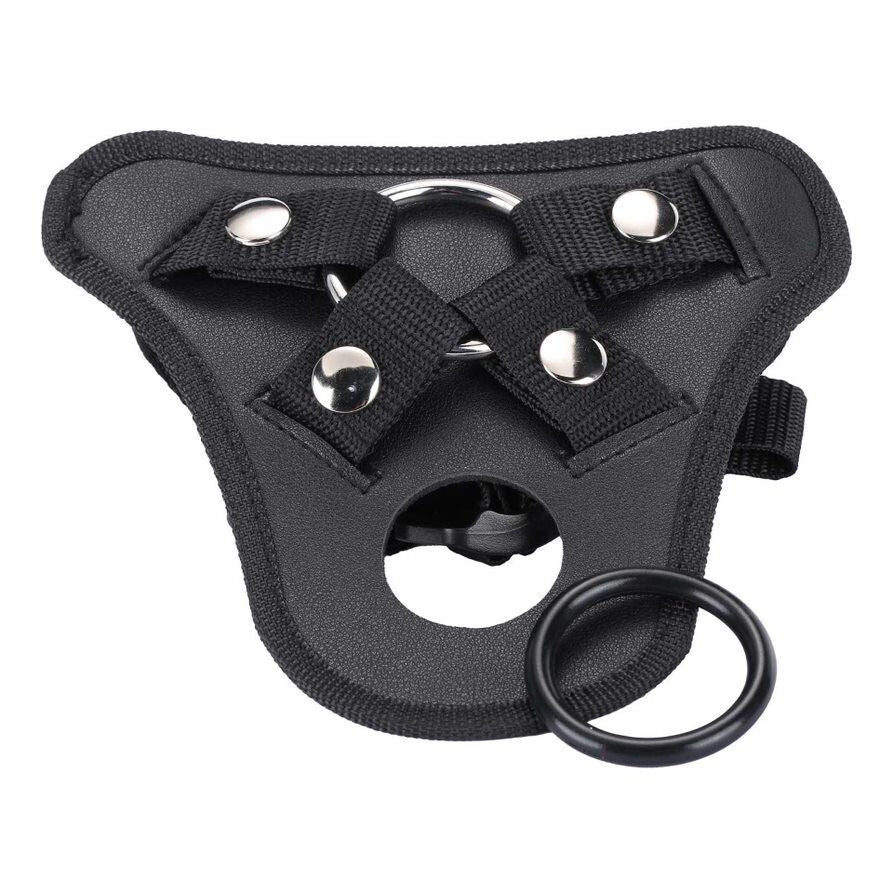 Me You Us Adjustable Harness Black|Front View|"adjustable design - front view"