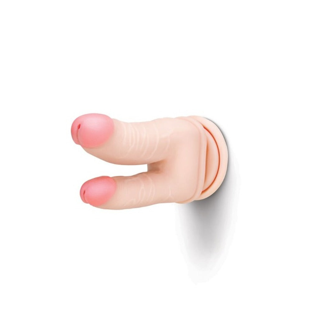 Me You Us Ultra Cock Double Dildo 6 Inches|Side View|"texture detail - side view"