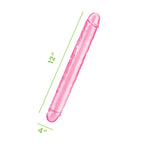 Me You Us Ultra Double Dildo 12 Inches Pink|Back View|"quality build - back view"