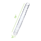 Me You Us Ultra Double Dildo 15 Inches|Side View|"texture detail - side view"