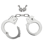 Me You Us Premium Heavy Duty Metal Bondage Handcuffs|Side View|"cuff details-side view"|