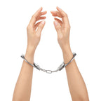 Me You Us Premium Heavy Duty Metal Bondage Handcuffs|Detail View|"metal features-detail view"|
