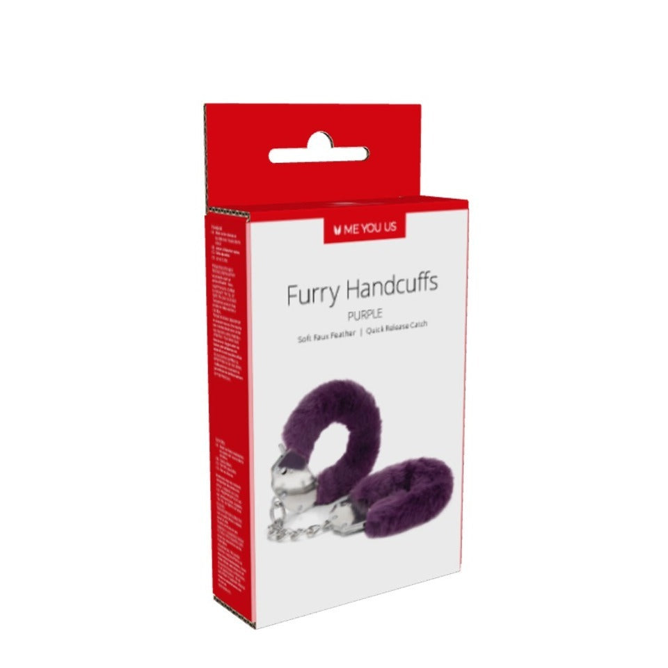 Me You Us Furry Handcuffs Purple|Set View|"complete set-set view"|