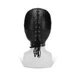 Me You Us Black Hood With Eyes Nose Mouth|Side View|"opening detail-side view adult toys direct"|