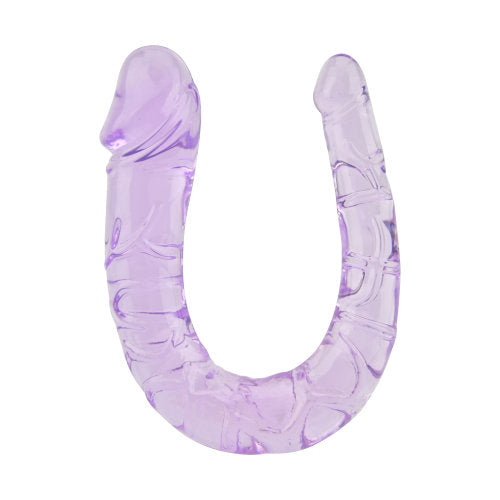 Loving Joy Double Mini Dildo Purple | Front View | "purple double dildo - front view"