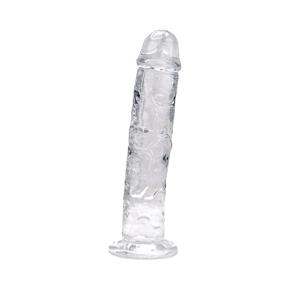 Loving Joy 9.5 Inch Suction Cup Dildo Clear|Front View|"9.5 inch clear suction cup dildo - front view"