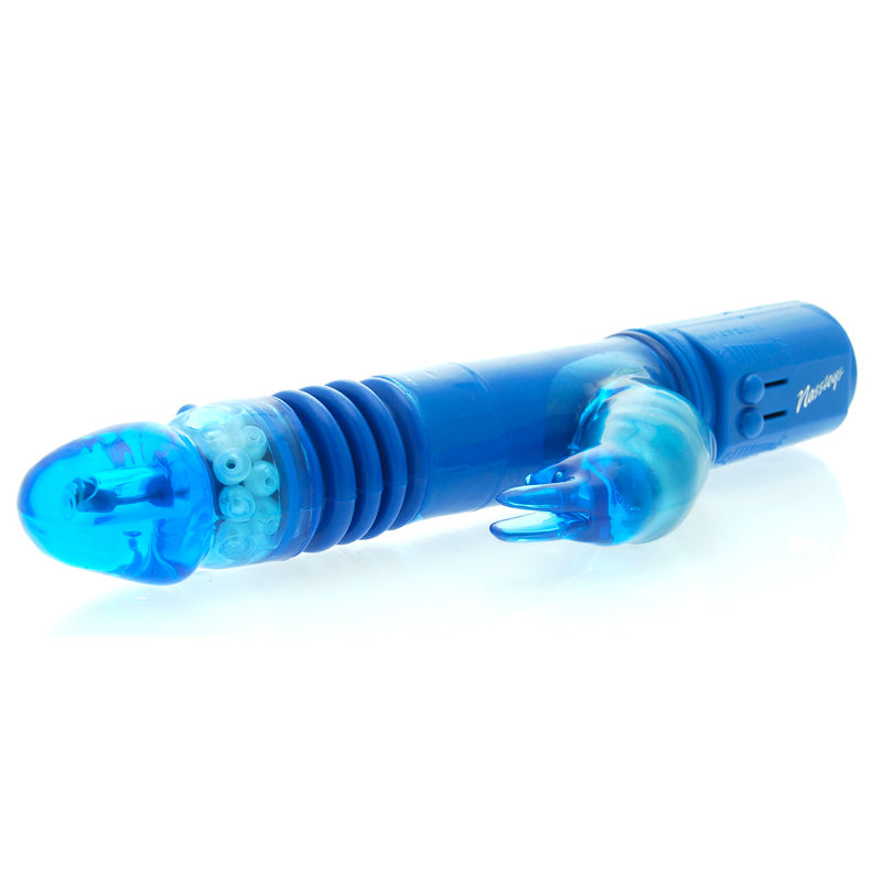 Deep-Stroker-Rabbit-Vibrator-Blue|Side View|"stroking design-side view"