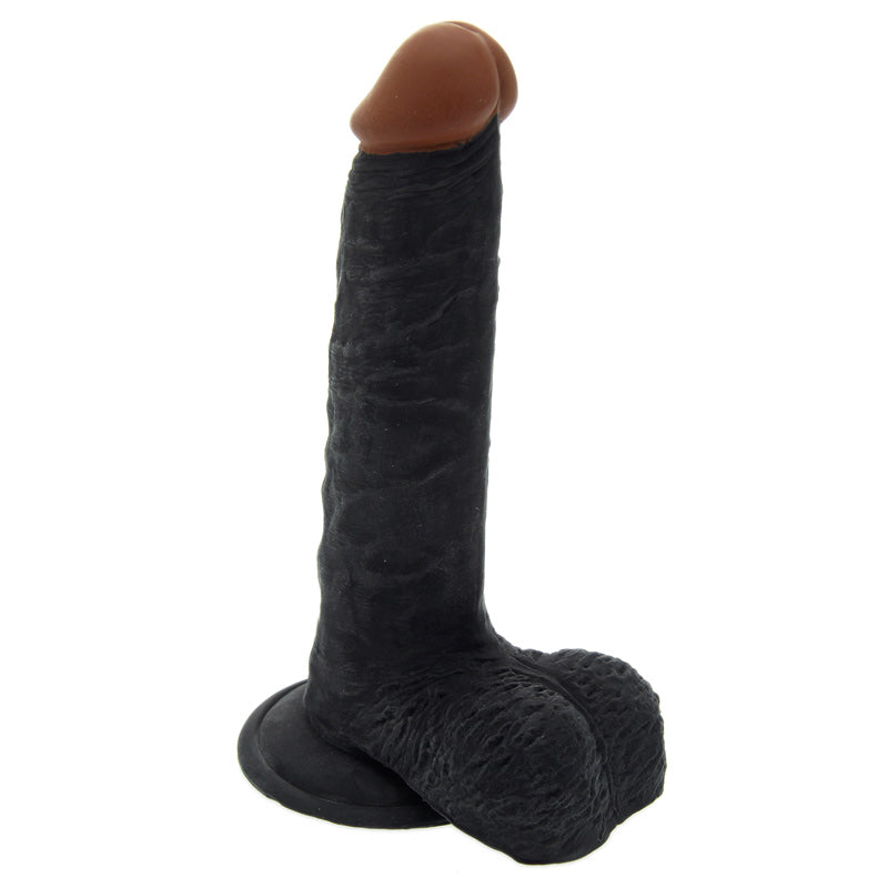 Lifelikes Black Duke Dildo 7 Inch|Front View|"duke design - front view"