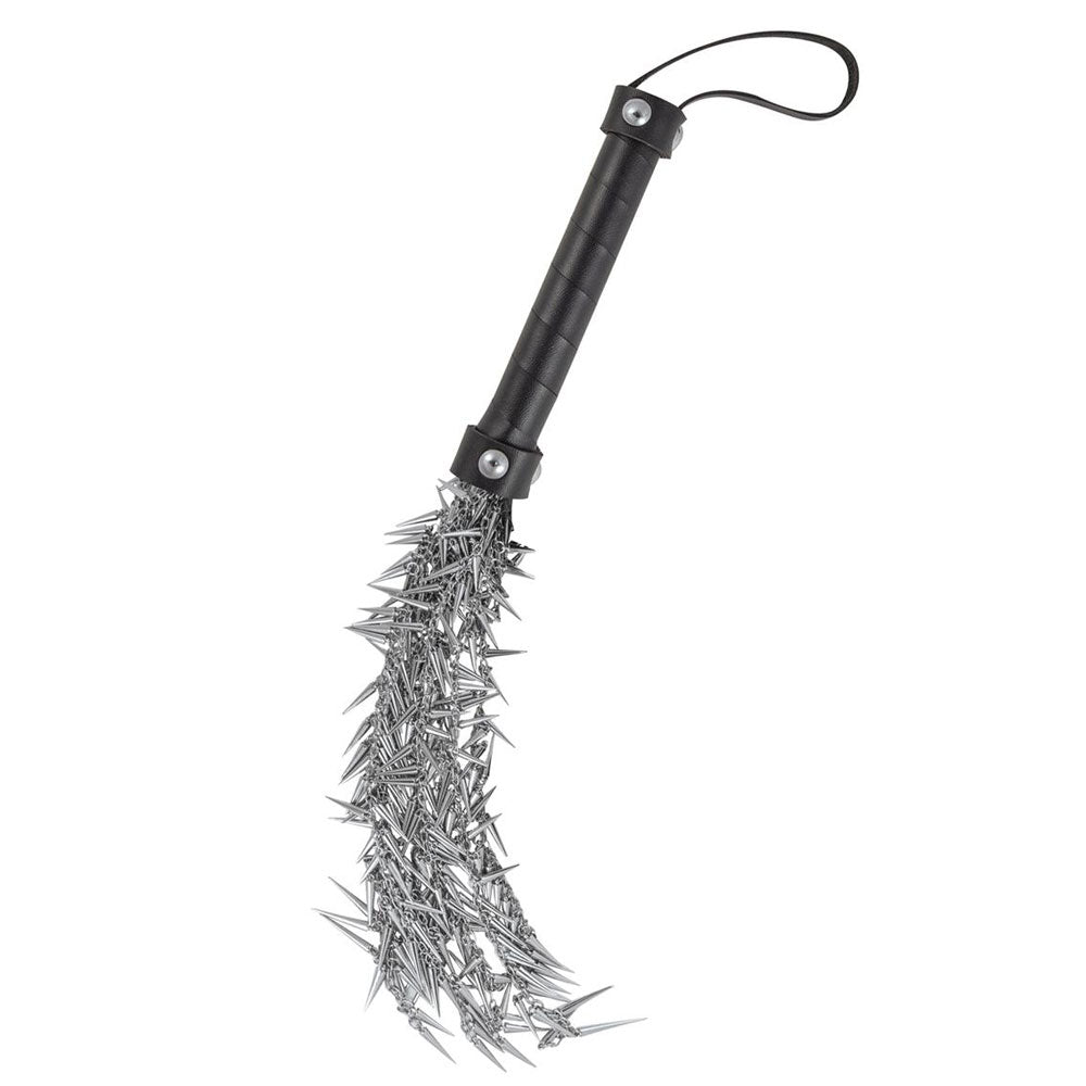 Dominant Submissive Collection Ultimate Spiked Iron Chain Whip|Front View|"chain whip-front view"|