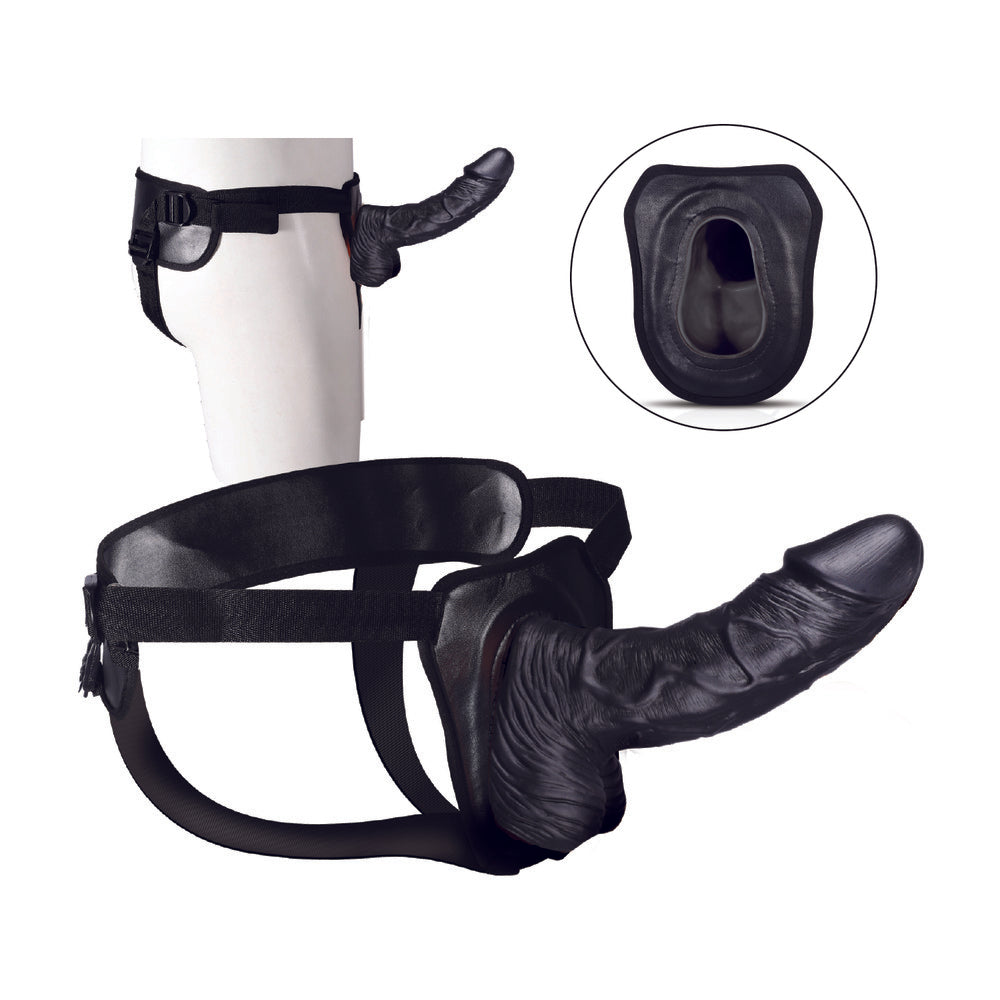 Erection Assistant Hollow Strap On 8.5 Inch|Side View|"assist detail - side view"