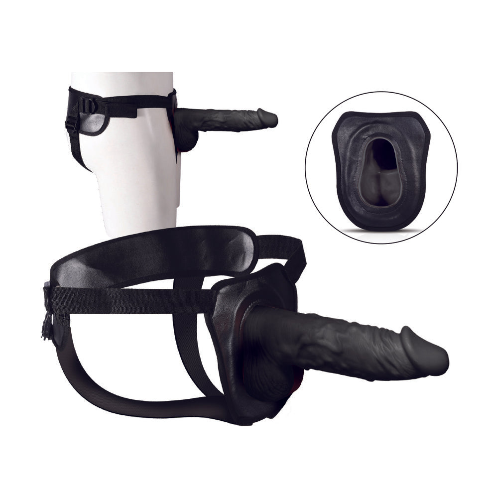 Erection Assistant Hollow Strap On 9.5 Inch|Side View|"assist detail - side view"