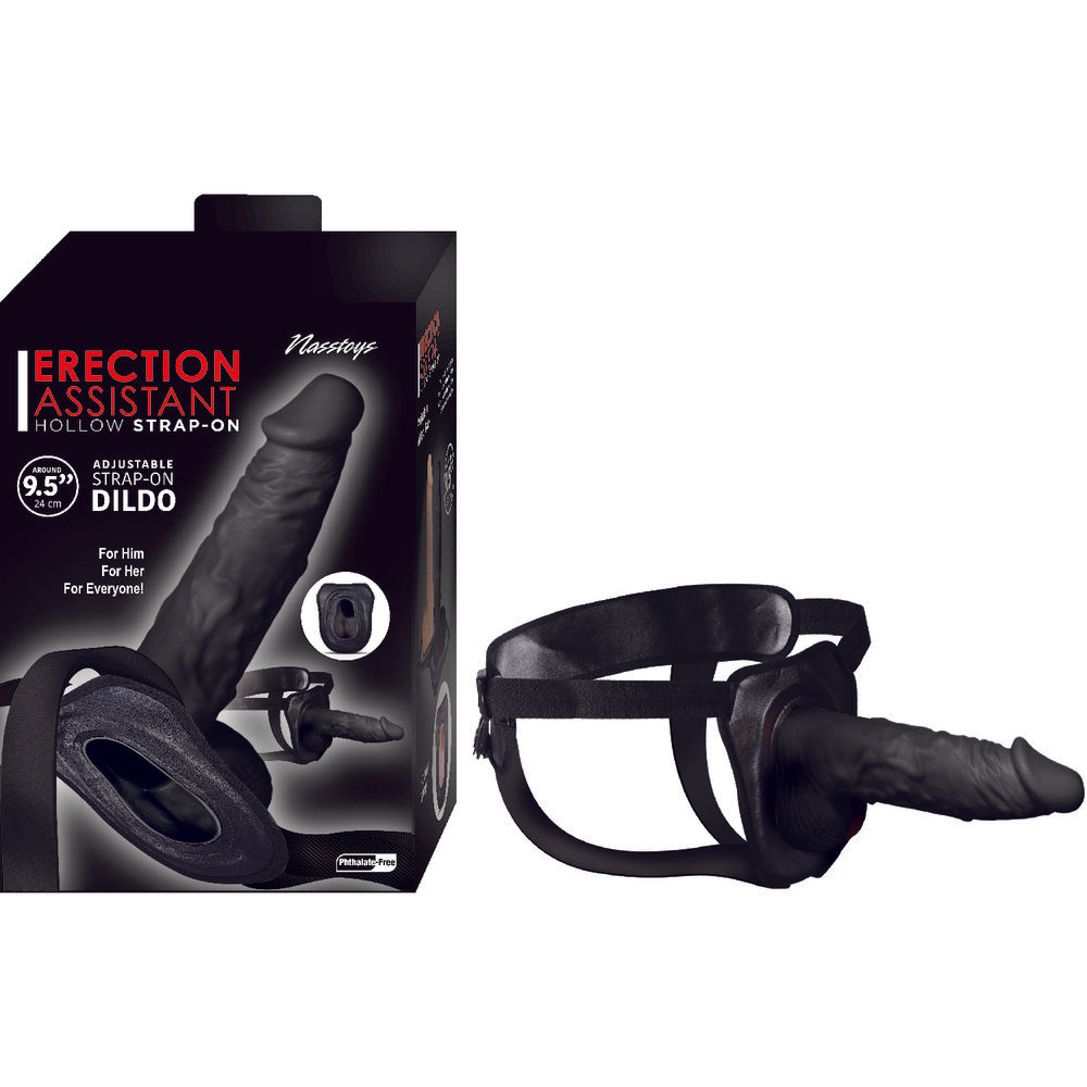 Erection Assistant Hollow Strap On 9.5 Inch|Detail View|"surface detail - detail view"