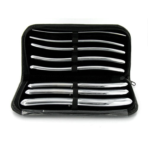 XR Hegar 8 Inch Urethral Sounds|Front View|"8inch hegar sound medical grade steel-front view adult toys direct"|