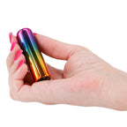 Chroma-Rainbow-Rechargeable-Mini-Bullet|Side View|"rainbow metallic design compact-side view"