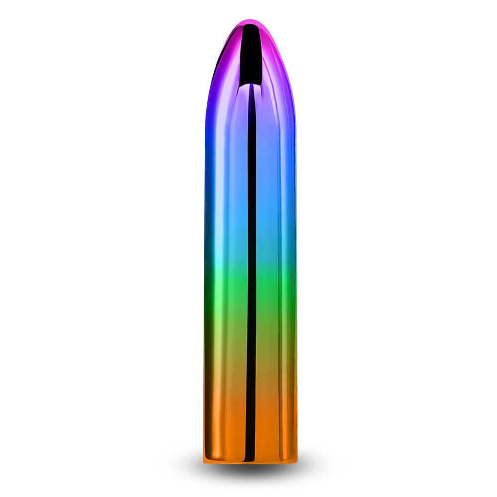 Chroma-Rainbow-Rechargeable-Bullet|Front View|"rainbow bullet vibrator rechargeable-front view"