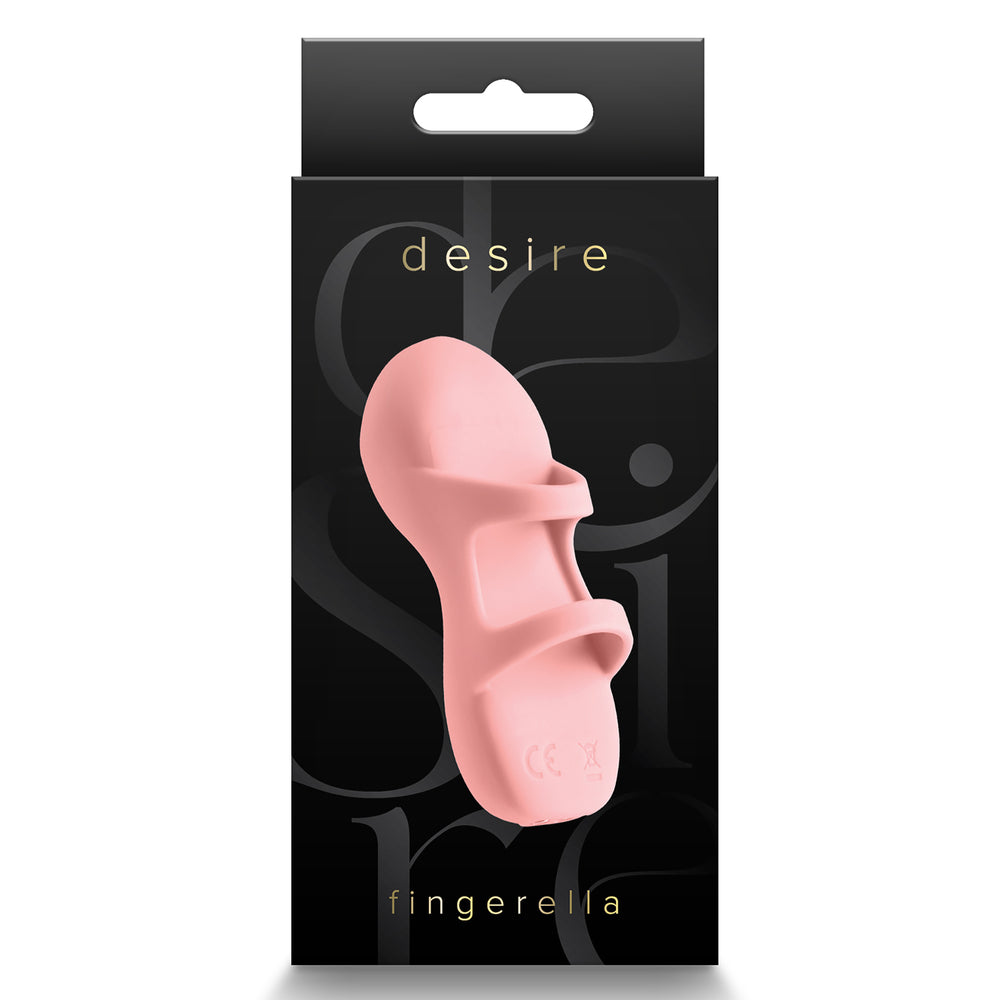 Desire Fingerella Finger Vibe Pink | Angle | "comfortable fit design - angle view"