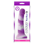 Colours Yum Yum 6 Inch Dildo Purple|Side View|"smooth texture - side view"