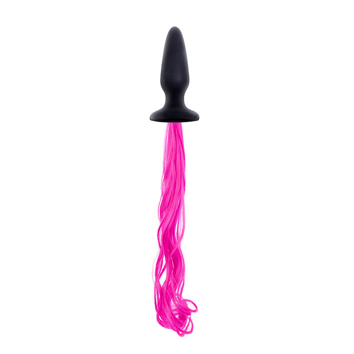 Unicorn-Tails-Butt-Plug-Pink|Front View|"fantasy plug-front view"
