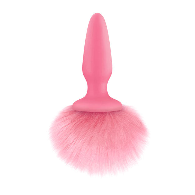 Pink-Bunny-Tail-Butt-Plug|Front View|"tailed plug-front view"