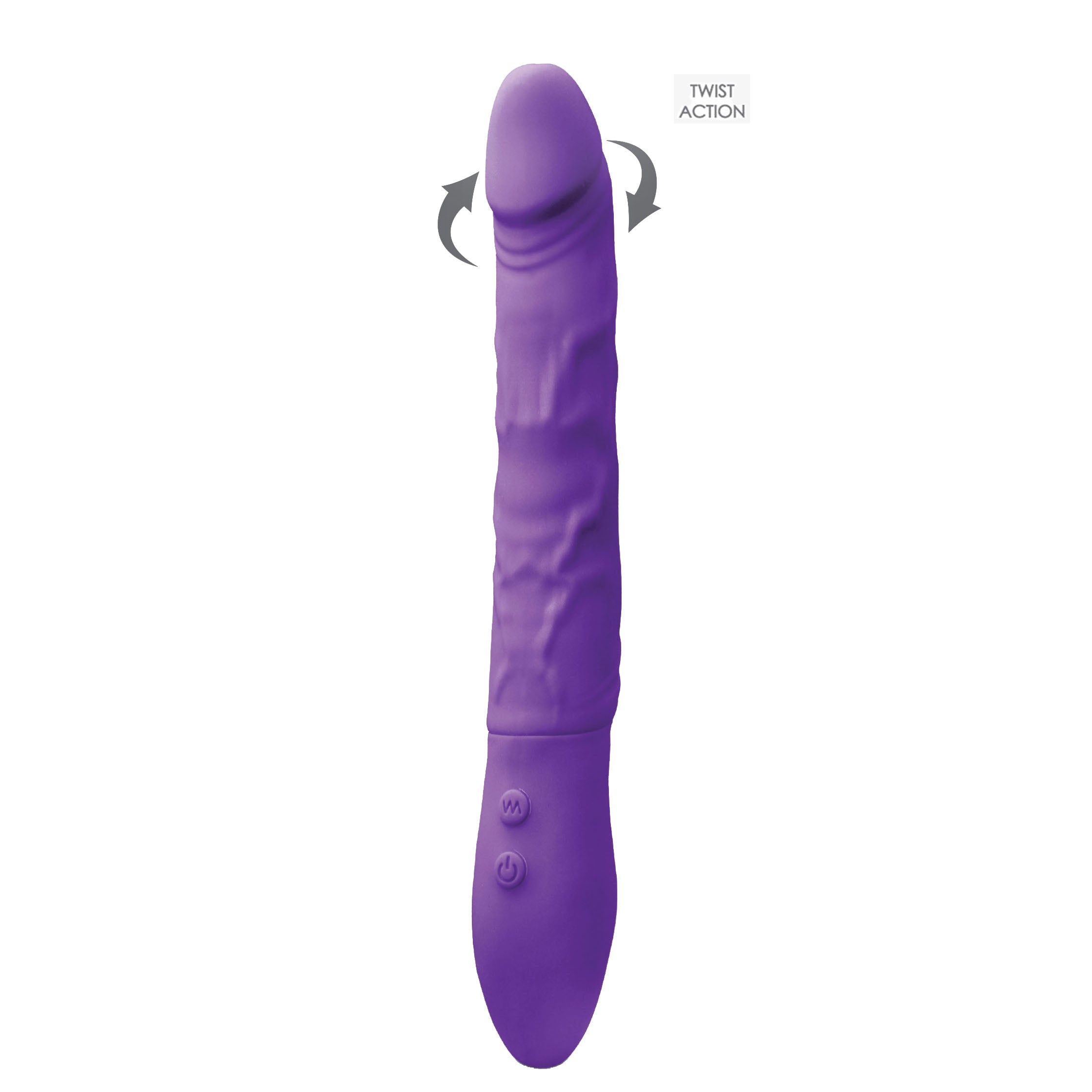 INYA Rechargeable Petite Twister Vibe Purple|Side View|"petite detail - side view"