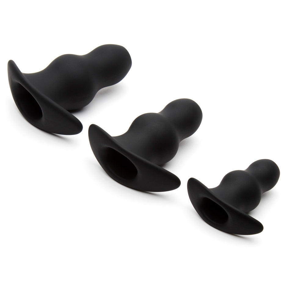 Renegade Peekers Trainer Hollow Butt Plug Kit|Side View|"trainer kit features-side view"|