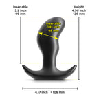 Renegade Bull Premium Silicone Anal Plug|Side View|"bull design-side view"|