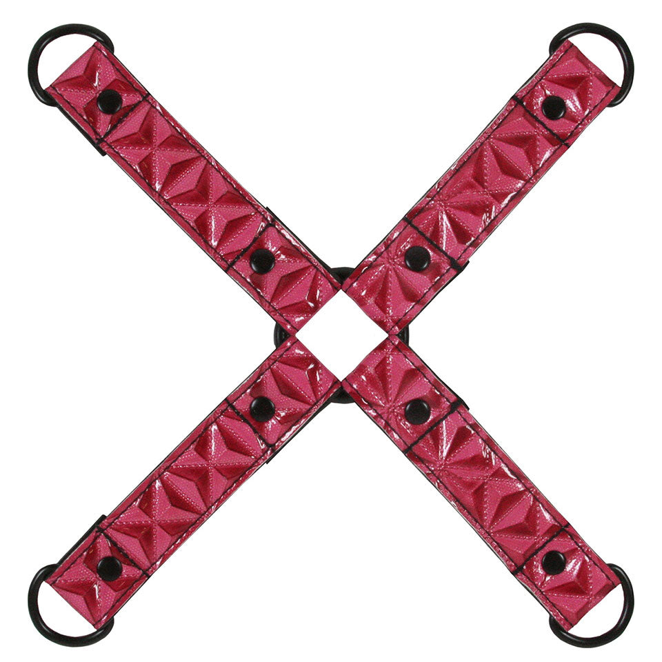 Sinful Bondage Hogtie Pink|Front View|"pink hogtie restraint system-front view adult toys direct"|