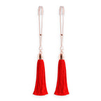 Bound-Nipple-Clamps-Red-Tassel|Front-View|"tassel-clamps-front-view"