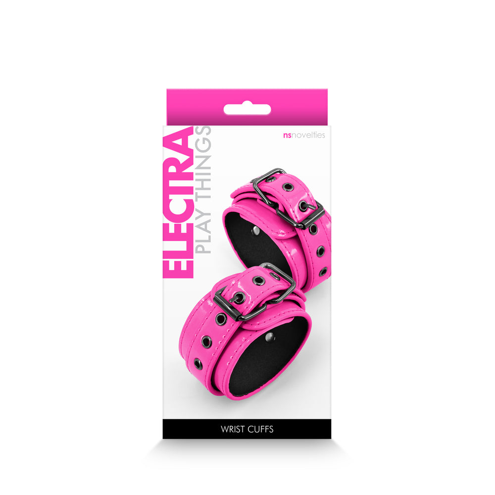 Electra Wrist Cuffs Pink|Side View|"cuff details-side view"|