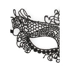 Ouch Queen Black Lace Mask|Side View|"lace detail-side view adult toys direct"|