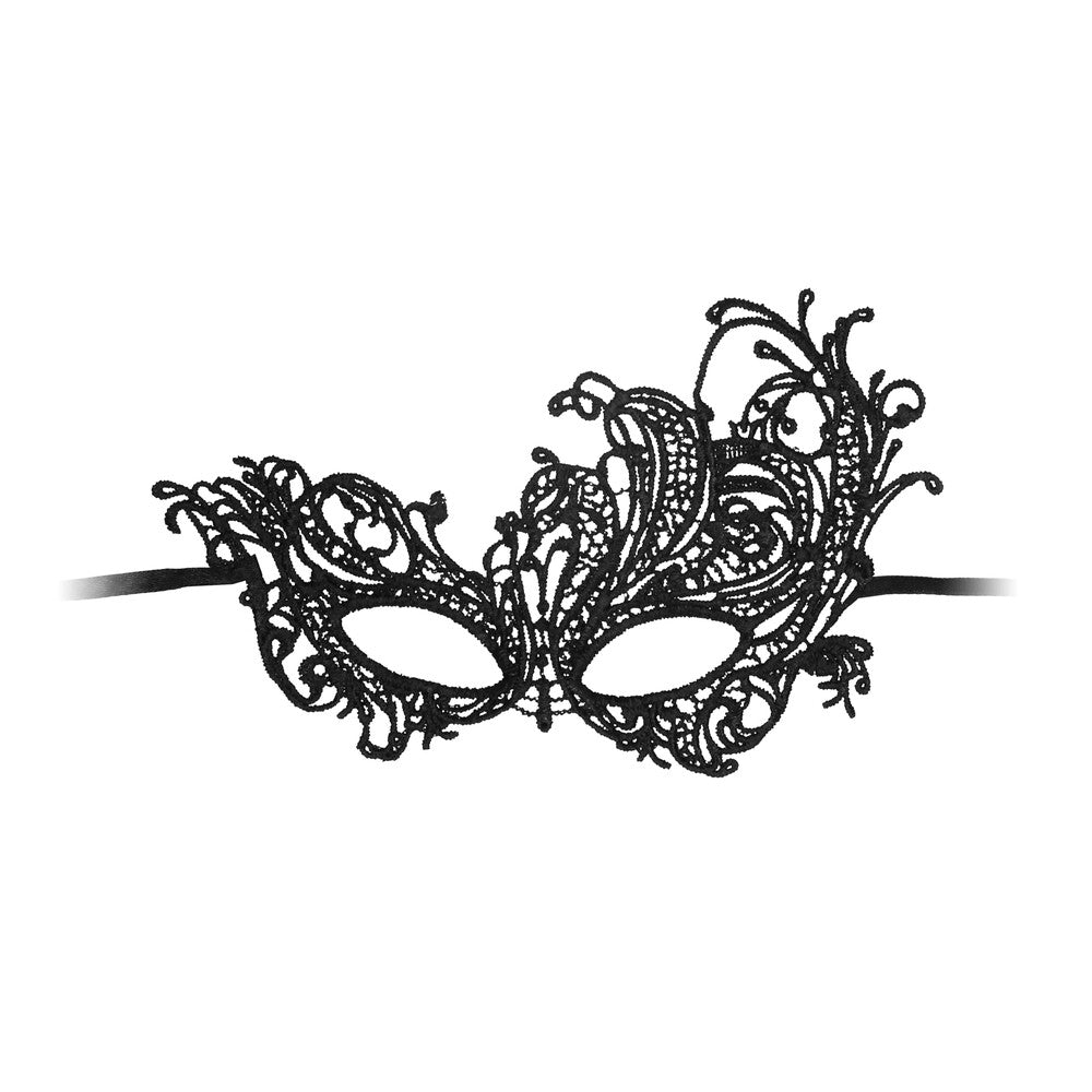 Ouch Royal Black Lace Mask|Front View|"royal lace design-front view adult toys direct"|