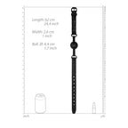 Ouch Breathable Luxury Black Ball Gag|Side View|"gag details-side view"|