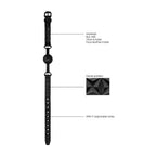 Ouch Breathable Luxury Black Ball Gag|Detail View|"breathing features-detail view"|