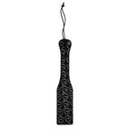 Ouch Black Luxury Paddle|Front View|"premium black paddle-front view adult toys direct"|
