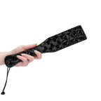 Ouch Black Luxury Paddle|Side View|"paddle detail-side view adult toys direct"|