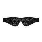 Ouch Black Luxury Eye Mask|Front View|"luxury black mask-front view adult toys direct"|