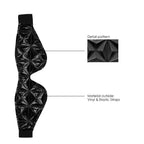Ouch Black Luxury Eye Mask|Side View|"mask detail-side view adult toys direct"|
