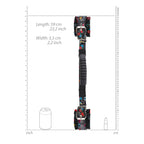 Ouch Old School Tattoo Printed Hand Cuffs With Handle|Side View|"cuff details-side view"|