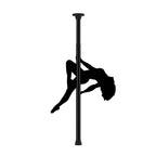 Ouch Black Dance Pole|Front View|"pole system-front view adult toys direct"|
