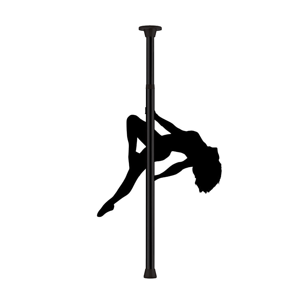 Ouch Black Dance Pole|Front View|"pole system-front view adult toys direct"|