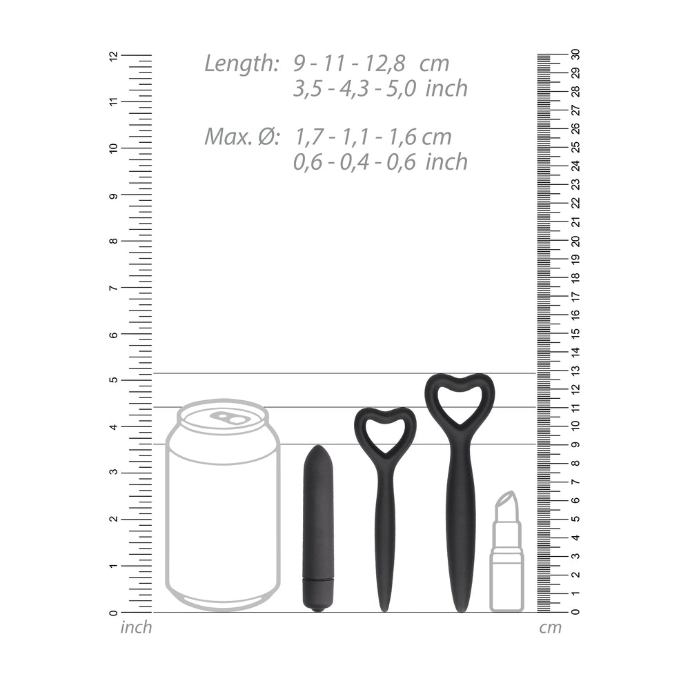 Silicone-Vaginal-Dilator-Set|Side View|"progressive size design-side view"