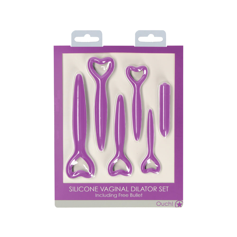 Ouch-Silicone-Vaginal-Dilator-Set-Purple|Kit View|"complete dilator kit-kit view"
