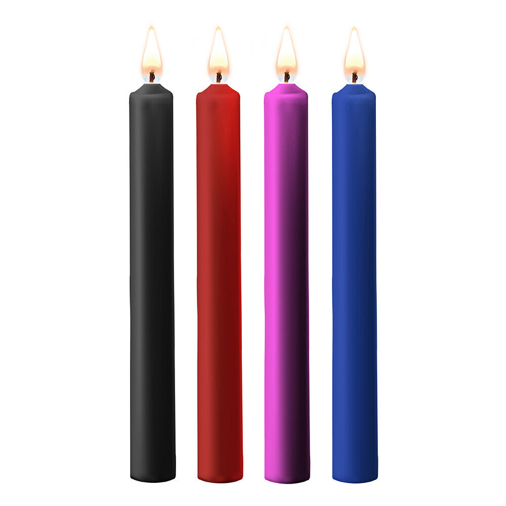 Teasing-Wax-Candles-4-Pack-Large|Front-View|"large-wax-candle-set-front-view"
