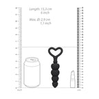 Ouch Silicone Anal Love Beads Black|Detail View|"silicone beads features-detail view"|