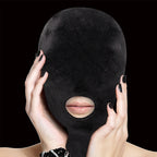 Ouch Velvet Mask With Mouth Opening|Back View|"mask closure-back view adult toys direct"|