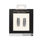 Ouch Magnetic Sensual Cylinder Nipple Clamps|Side View|"clamp details-side view"|