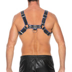 Ouch-Chest-Bulldog-Harness-Blue-Small-to-Medium|Side-View|"sm-harness-side-view"